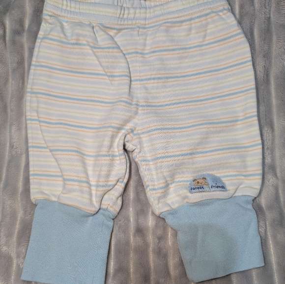 Child of Mine Baby Onesie - Blue and White Stripes - Picture 2 of 3